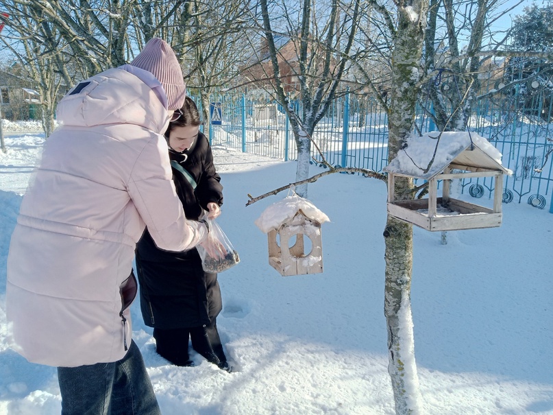 ❗Продолжается акция &amp;quot;Покорми птиц зимой&amp;quot;. Учащиеся Смородинской школы помогают выжить пернатым в холодное время года..