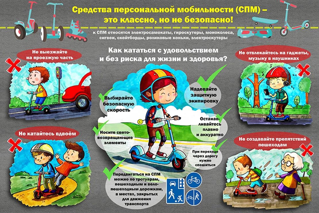 Как безопасно кататься на средствах индивидуальной мобильности?.